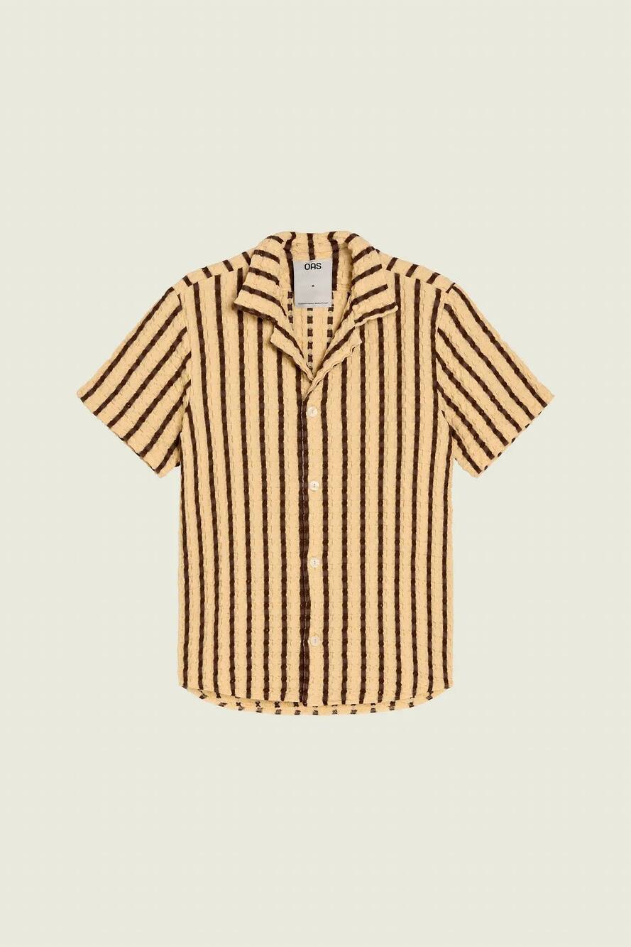 NEW OAS men's cuba waffle shirt in tartufo